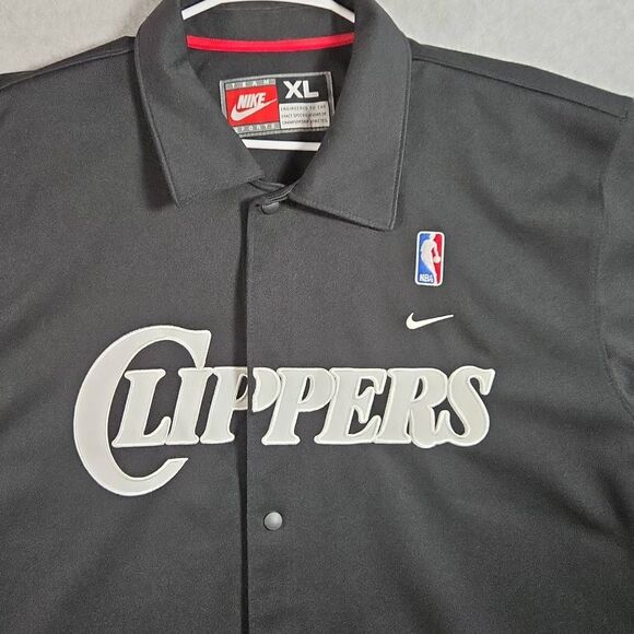 NIke LA CLIPPERS Shirt Y2K Snap Button Warmup NBA Player Issue - Picture 2 of 13